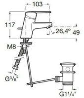 Baterie pentru bideu Roca Victoria A5A3025C00 imaginea #3 — magazin online Desire.md