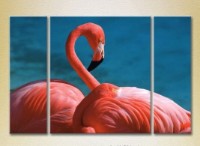 Pictură Magic Color Triptych Pink Flamingos 01 (2699002)