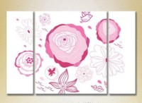 Картина Magic Color Triptych Pink Roses (2229666)