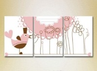 Картина Magic Color Triptych Pink Sparrow (2229668)