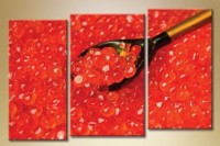Pictură Magic Color Triptych Red Caviar (1547243)