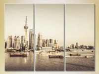 Картина Magic Color Triptych Shanghai Skyscrapers (2658528)