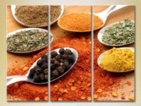 Pictură Magic Color Triptych Spoons with spices (2698668)