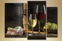 Pictură Magic Color Triptych Still Life Wine 2 (1547258)
