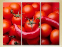 Pictură Magic Color Triptych Tomatoes and Chili (2698693)
