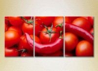 Pictură Magic Color Triptych Tomatoes and Chili (2698694)