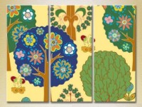 Картина Magic Color Triptych Trees in the forest (2229611)