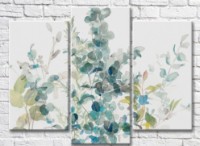 Картина Magic Color Turquoise branches of plants on a Light background (3572535)