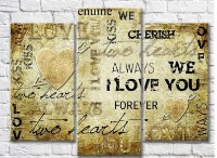 Картина Magic Color Vintage background with romantic text (3499116)