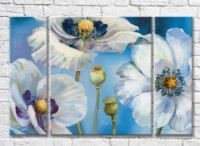 Картина Magic Color White flowers on a Blue background (3572552)