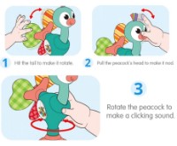 Jucărie cu sunătoare Hola Toys Peacock (3150C)  imaginea #2 — magazin online Desire.md