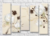 Картина Magic Color White magnolias on a Beige background (3551896)