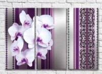Картина Magic Color White orchid on a Purple background with Black patterns (3565137)