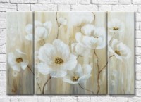 Картина Magic Color White poppies on a Beige background (3572547)