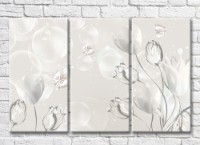 Картина Magic Color White tulips on a light background (3517847)