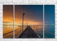 Pictură Magic Color Wooden pier with railings in the sea (3469220)