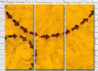 Картина Magic Color Yellow background with arrows (3499085)