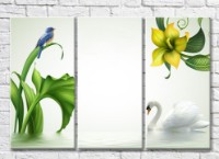 Картина Magic Color Yellow Lily and Bird by the Water (3517851)