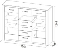 Комод SV-Мебель Гамма 20 Ясень Анкор Светлый/Венге фото №3 — интернет-магазин Desire.md