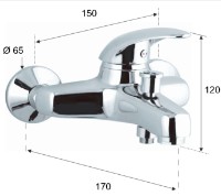Смеситель для ванны Remer Giga G052 фото №2 — интернет-магазин Desire.md