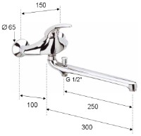 Смеситель для ванны Remer Giga G46 фото №2 — интернет-магазин Desire.md