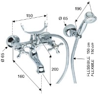 Смеситель для ванны Remer Liberty 02LICE фото №2 — интернет-магазин Desire.md