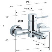 Смеситель для ванны Remer Minimal N05 фото №2 — интернет-магазин Desire.md