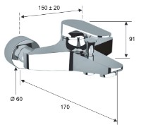 Смеситель для ванны Remer Class Line L05 фото №2 — интернет-магазин Desire.md