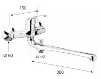 Смеситель для ванны Remer F463 фото №2 — интернет-магазин Desire.md