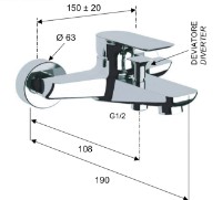 Смеситель для ванны Remer Infinity I05 фото №2 — интернет-магазин Desire.md