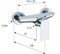 Смеситель для душа Remer Infinity I33 фото №2 — интернет-магазин Desire.md