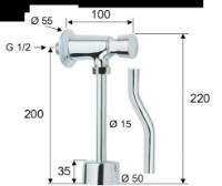 Смывное устройство для писсуара Remer Tempor TE855 фото №2 — интернет-магазин Desire.md