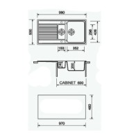 Кухонная мойка Plados Atlantic PL0991 UG94 Avena фото №2 — интернет-магазин Desire.md