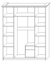 Dulap КМК Камелия Nuc Donn/Nuc Ecо/Patina Aur (0468.5) imaginea #2 — magazin online Desire.md