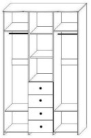Шкаф КМК Магия 3Д Дуб Шамони Светлый/Каштан (0363.10) фото №2 — интернет-магазин Desire.md