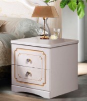 Прикроватная тумба КМК Мелани 1 (0434.9-01) Белый/Патина Золото фото №2 — интернет-магазин Desire.md