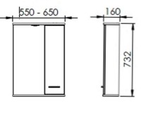 Шкаф с зеркалом Martat Olympia 55 White (11912) фото №3 — интернет-магазин Desire.md