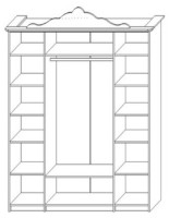 Шкаф КМК Розалия 2 4Д Белый Жемчуг (0543.4-02) фото №2 — интернет-магазин Desire.md