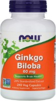 Витамины NOW Ginkgo Biloba 60mg 60cap