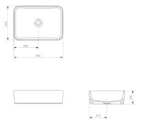 Умывальник Cersanit Crea (95591) фото №3 — интернет-магазин Desire.md