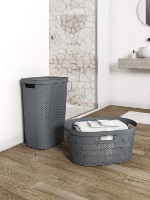 Coș de rufe Curver Infinity Recycled 60L Antracit (245662) imaginea #4 — magazin online Desire.md