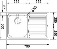 Кухонная мойка Franke Logica Line LLL 611 Dekor R фото №2 — интернет-магазин Desire.md