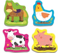 Пазл Trefl 4in1 Baby Classic Farm Animals (36070) фото №1 — интернет-магазин Desire.md