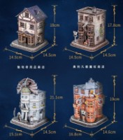 Puzzle 3D-constructor CubicFun 4in1 Harry Potter-Diagon Alley (DS1009h) 