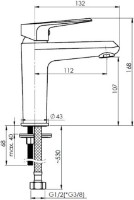 Смеситель для умывальника Rubineta Deli-18 (D80008) фото №2 — интернет-магазин Desire.md