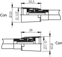 Furtun de duș Rubineta Con/Con (600064B) imaginea #2 — magazin online Desire.md