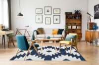 Ковёр Eko Hali Afro Kilim 01 Navy White 1.20x1.80m фото №4 — интернет-магазин Desire.md