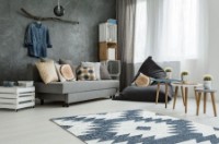 Ковёр Eko Hali Afro Kilim 01 Sky Blue White 1.20x1.80m фото №4 — интернет-магазин Desire.md