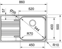 Кухонная мойка Franke Smart SRX 611-86 LB Stainless Steel L фото №3 — интернет-магазин Desire.md