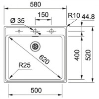 Кухонная мойка Franke Frames FSX 210 TPL фото №2 — интернет-магазин Desire.md